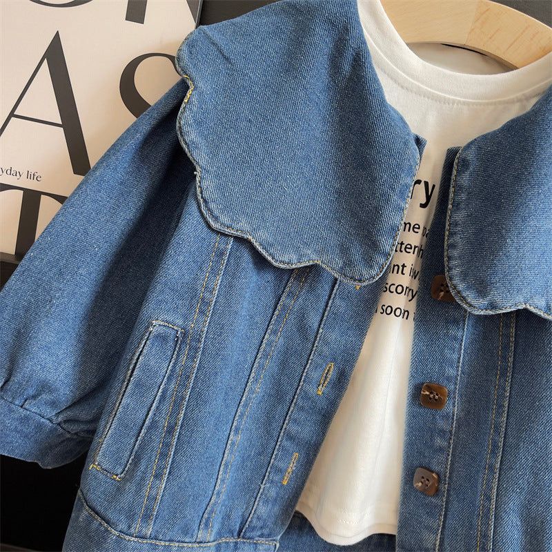 Jaqueta Infantil Feminina Jeans Golinha e Bolsos