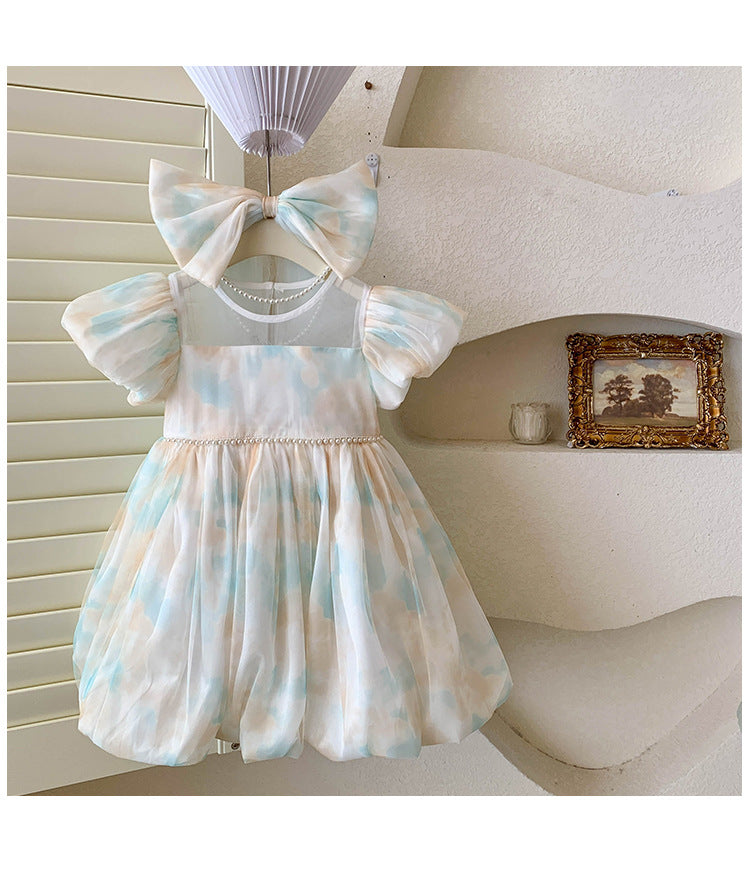 Vestido De Festa Infantil Pérolas Lacinho