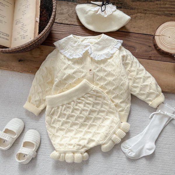 Conjunto Infantil Feminino Tricô Golinha