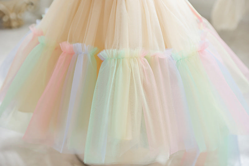 Vestido Infantil Tule Colors