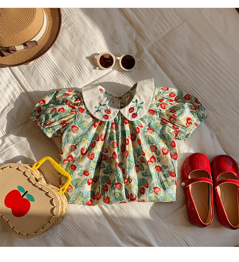 Vestido Infantil Delicadinho Morangos