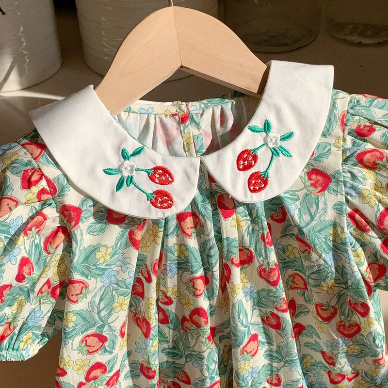 Vestido Infantil Delicadinho Morangos