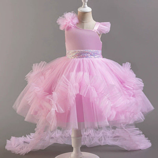Vestido De Festa Com Babadinhos de Tule