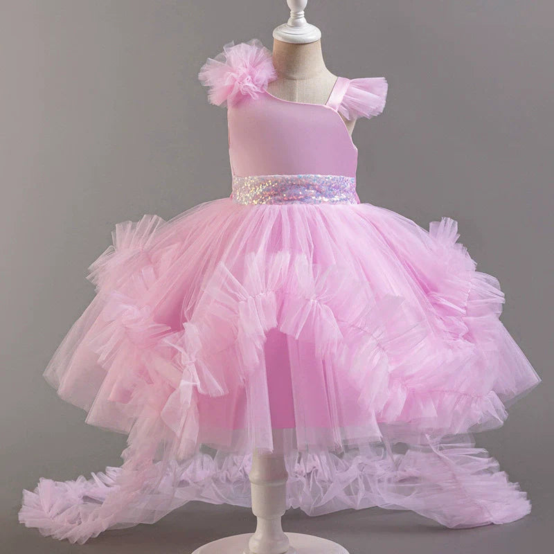 Vestido De Festa Com Babadinhos de Tule