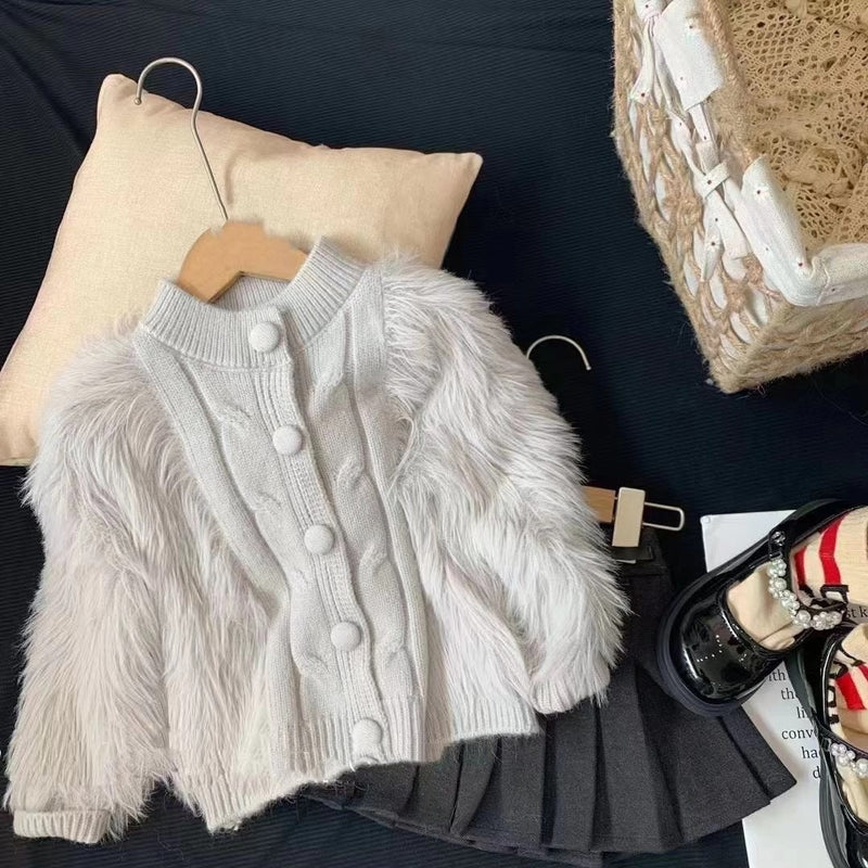 Casaco Infantil Feminino Inverno Pelinhos