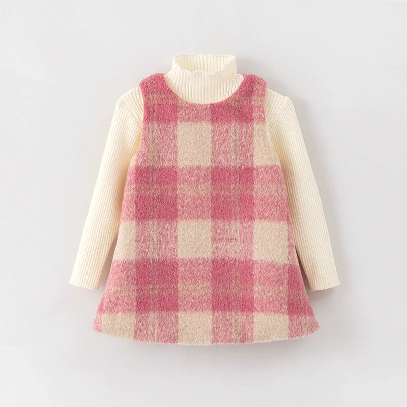 Vestido Infantil Xadrez Orelhinha