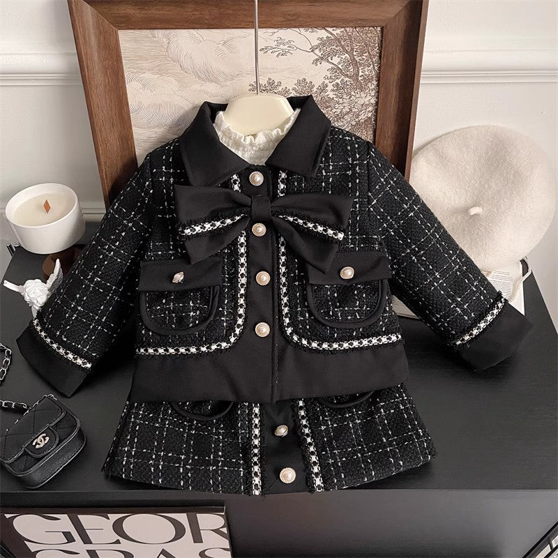 Conjunto Infantil Feminino Pérolas e Lacinho