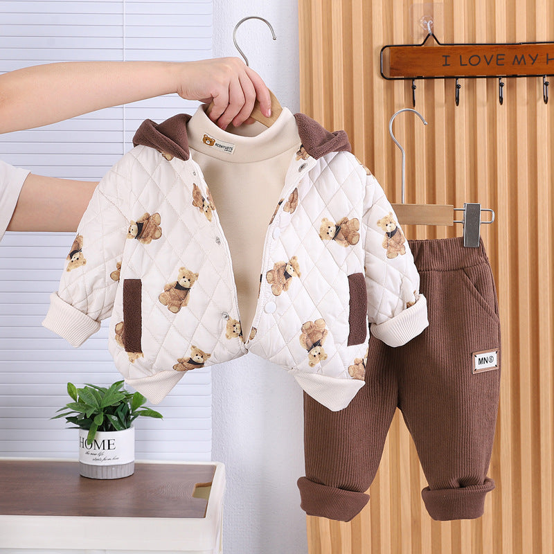 Conjunto Infantil Masculino 3 Peças Inverno Ursinho