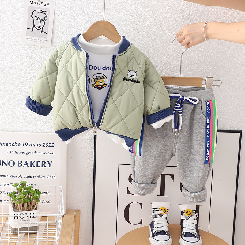 Conjunto Infantil Masculino Inverno 3 Peças Ursinho