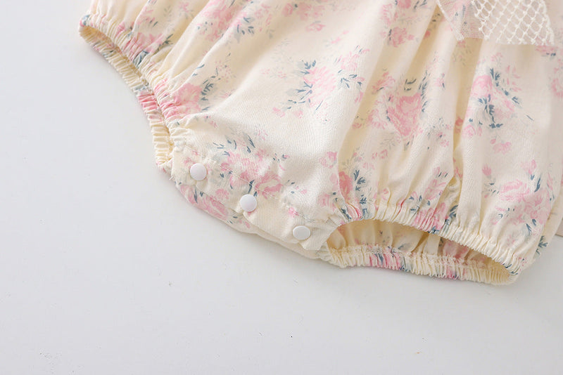 Body/ Vestido Infantil Flores Lacinho