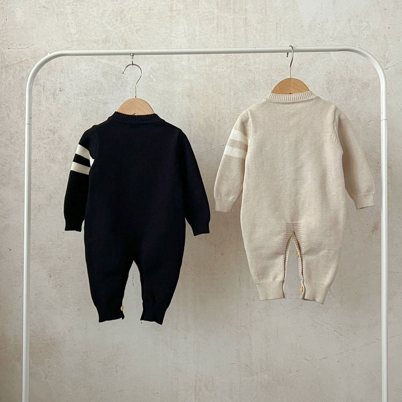 Macacão Infantil de Tricô Urso