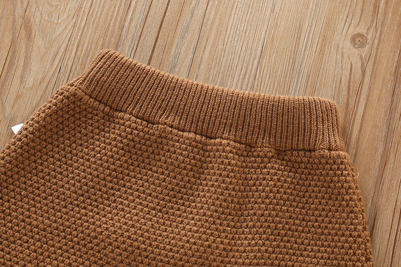 Conjunto Tricô Feminino Inverno Franjinhas