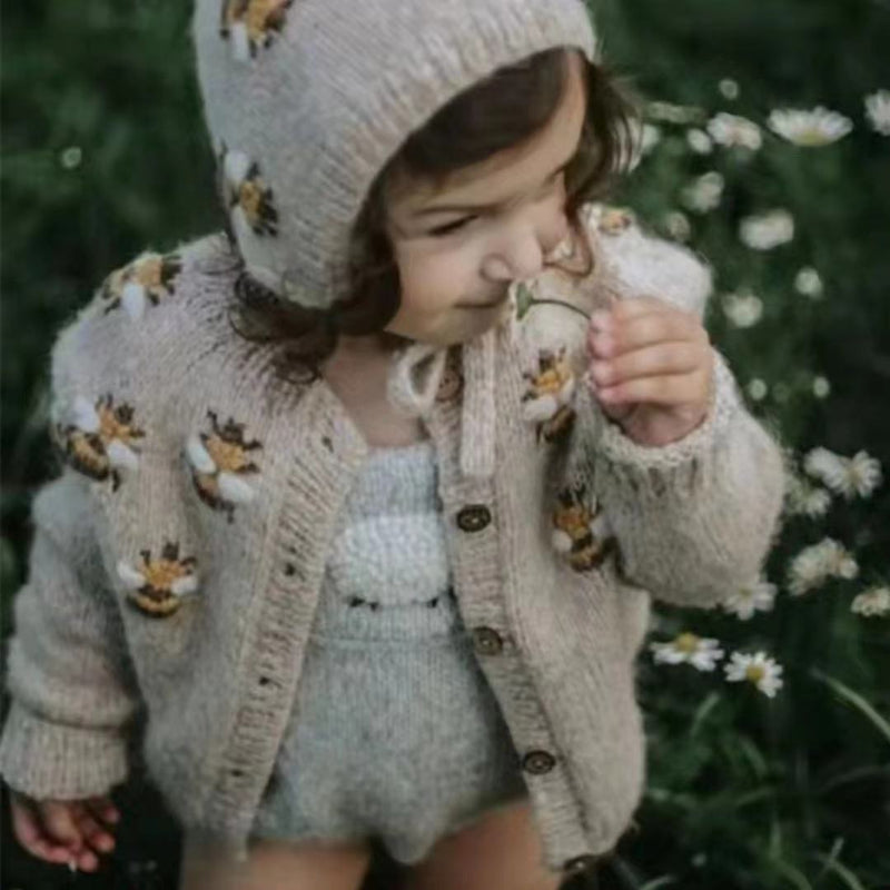 Cardigan de Tricô Abelhinhas