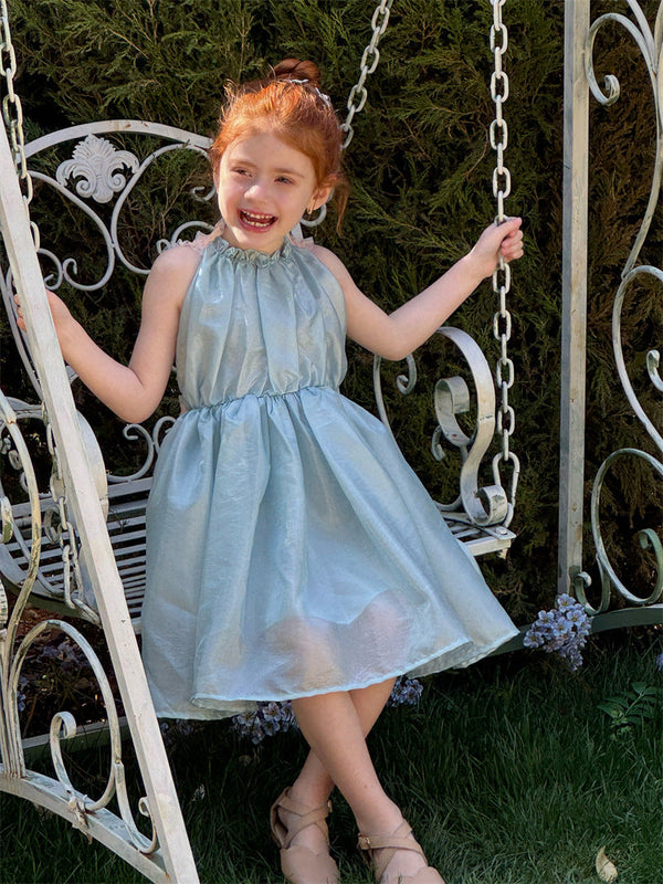 Vestido Infantil Azul Princesa