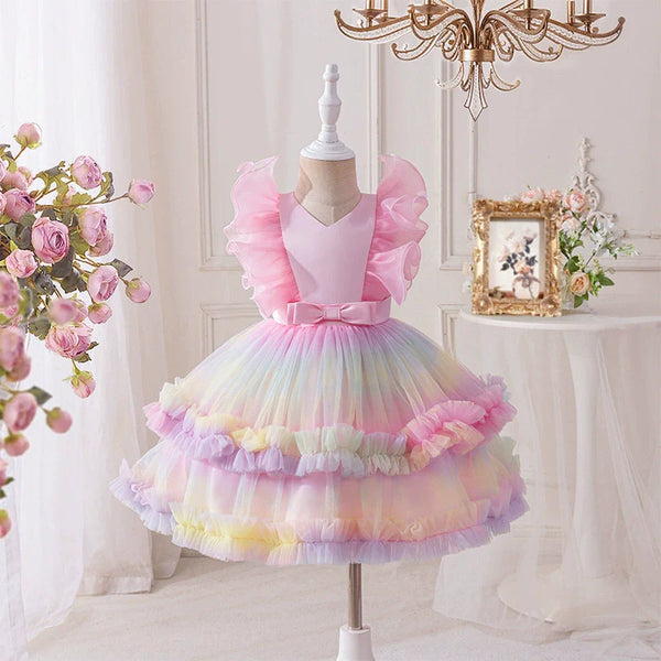 Vestido De Festa De Tule Colors