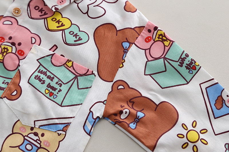 Conjunto Infantil Masculino Bichinhos Bolsinhos