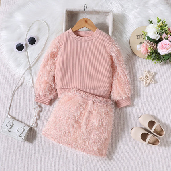 Conjunto Infantil Feminino Rosa Inverno