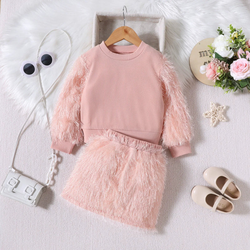 Conjunto Infantil Feminino Rosa Inverno