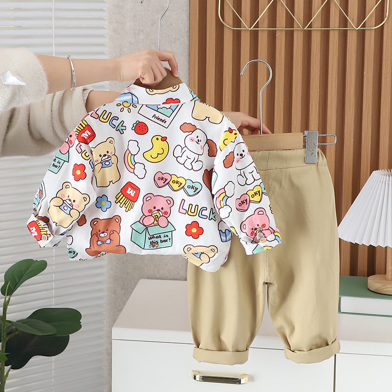 Conjunto Infantil Masculino Bichinhos Bolsinhos