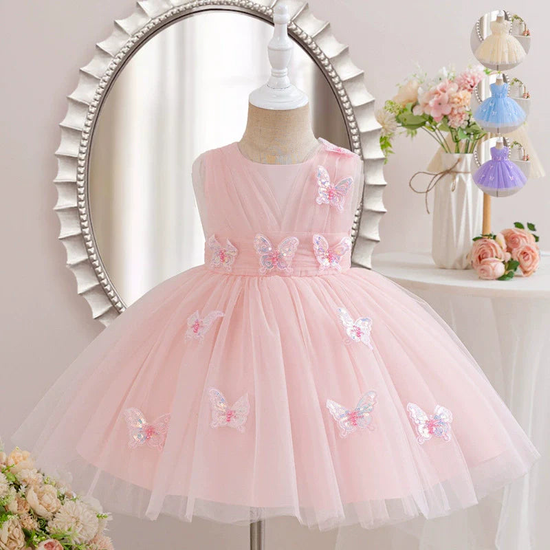 Vestido de Festa Tule Borboletas
