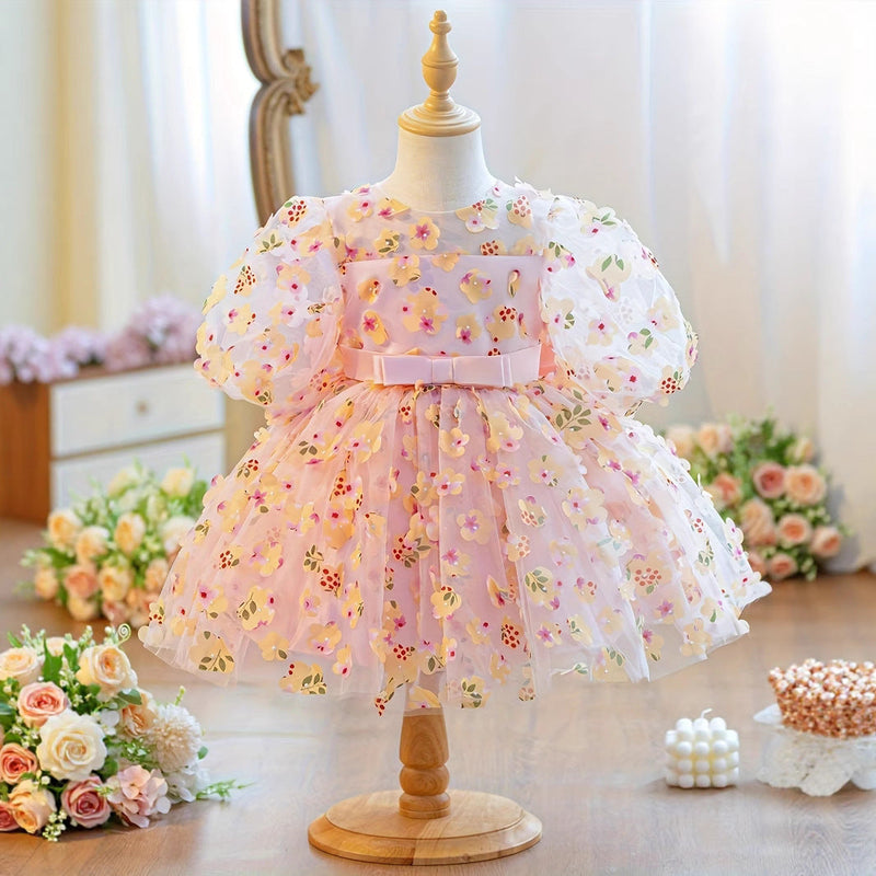 Vestido de Festa Infantil Pequenas flores