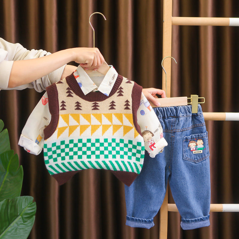 Conjunto Infantil Masculino Colete 3 Peças