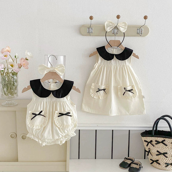 Vestido/ Body Infantil Verão Lacinhos