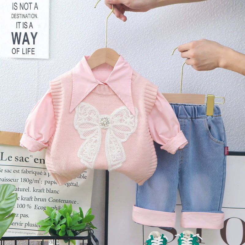 Conjunto Infantil 3 Peças Lacinho