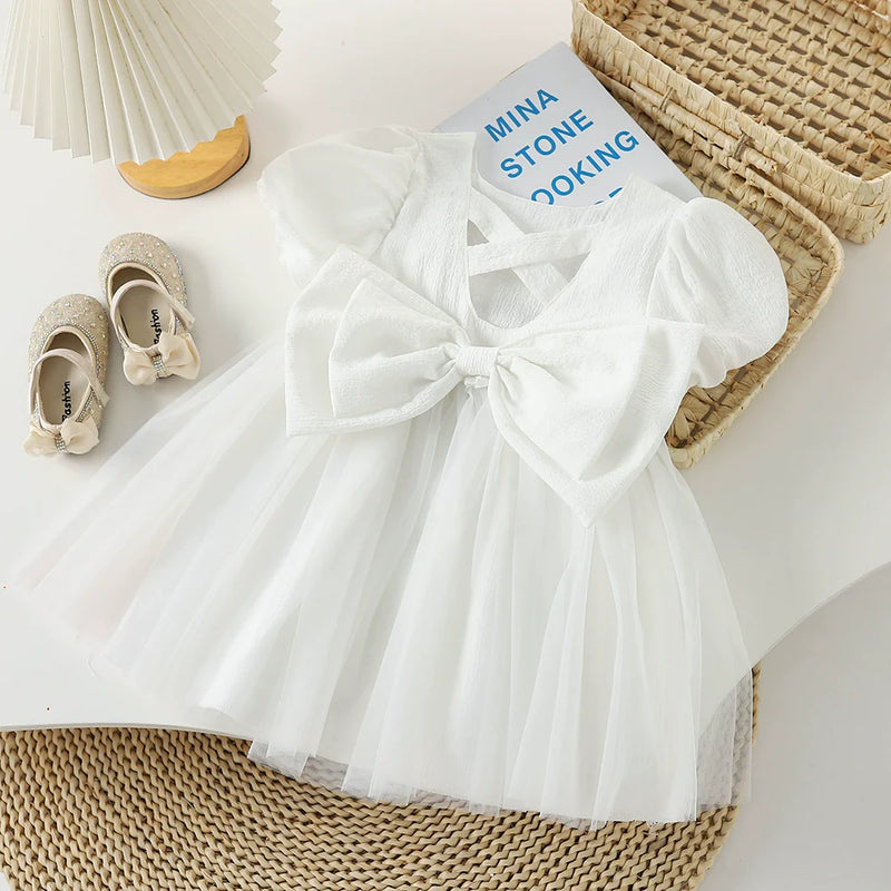 Vestido Infantil Tule Lacinho