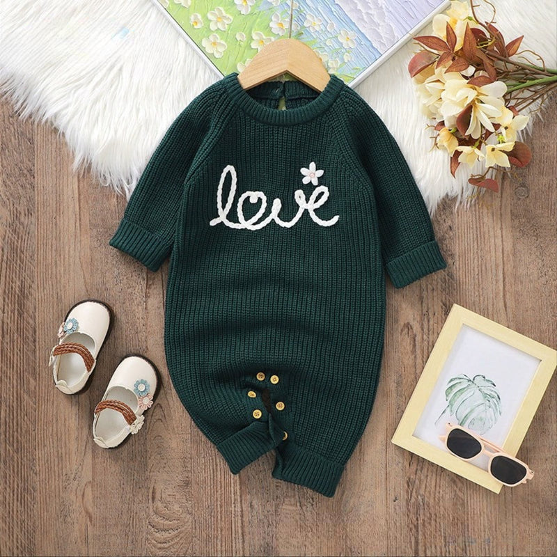 Macacão Infantil de Tricô Love