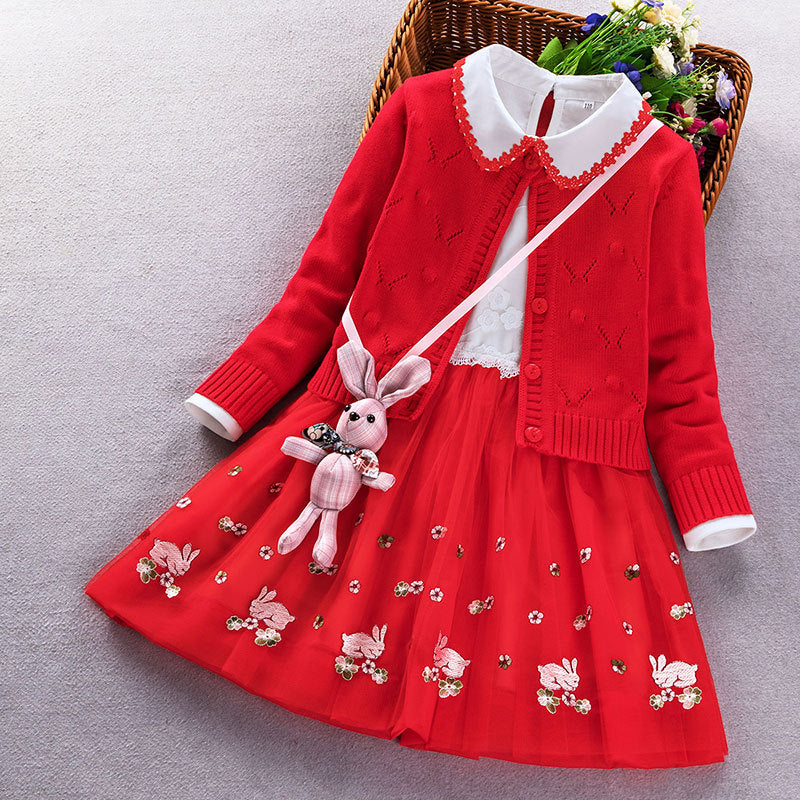 Conjunto Infantil Feminino 3 Peças Coelhinho