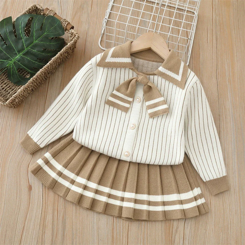 Conjunto Infantil Feminino Tricô Lístras