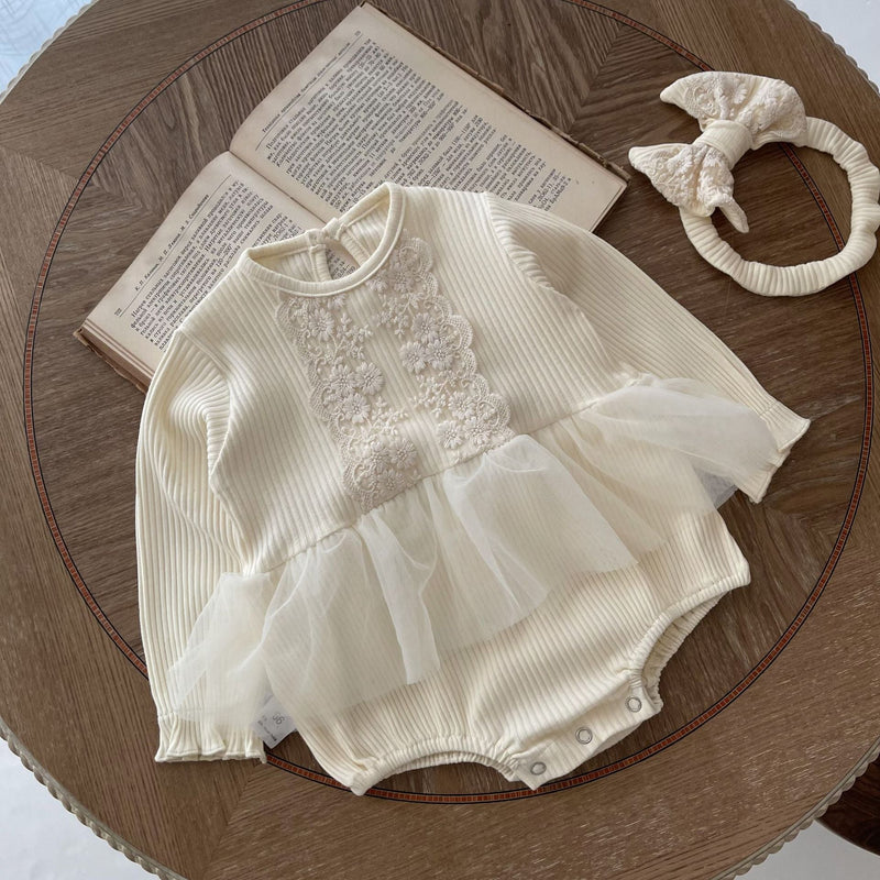 Body Infantil Feminino Rendinha e Tule