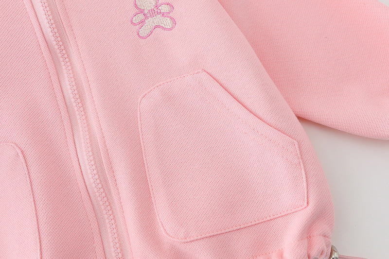 Conjunto Infantil Feminino Coelho 3 Peças Bolsinha