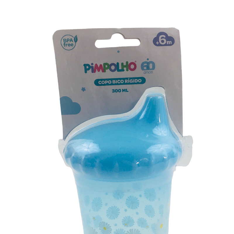 Copo Pimpolho Feminino Bico Rigido 300Ml Floral