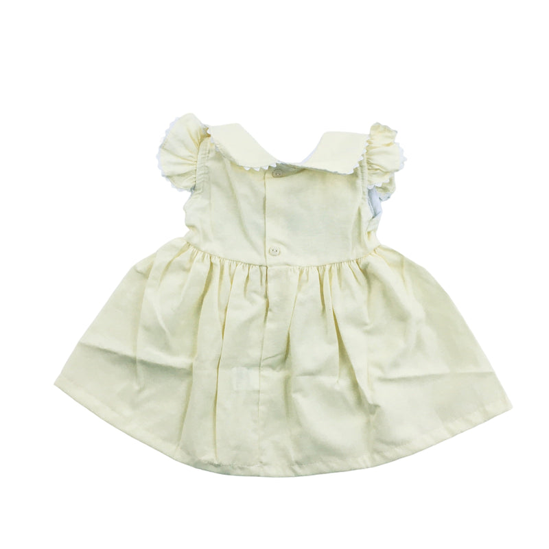 Vestido Brokinha Tricoline Florzinhas Liso