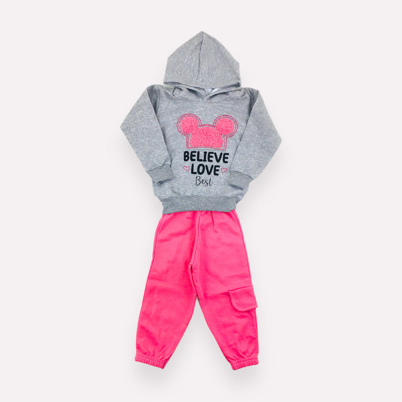 Conjunto Feminino Moletom Belive Love Best