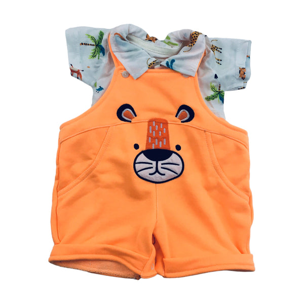 Jardineira Masculina Brokinha Com Blusa Safari