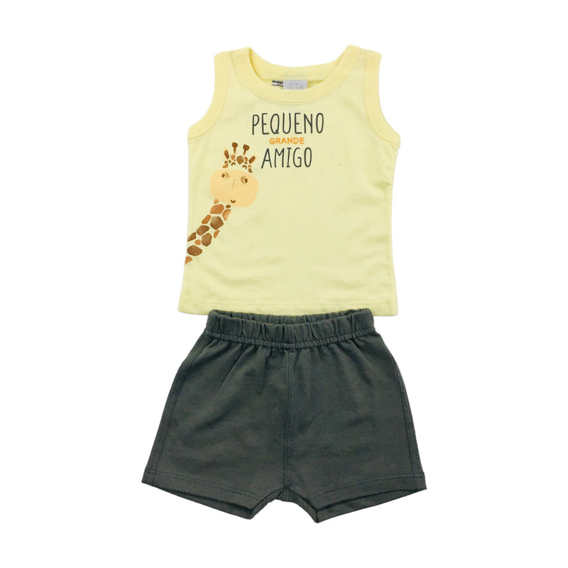 Conjunto Masculino Pulla Bulla Pequeno Grande Amigo Regata E Bermuda