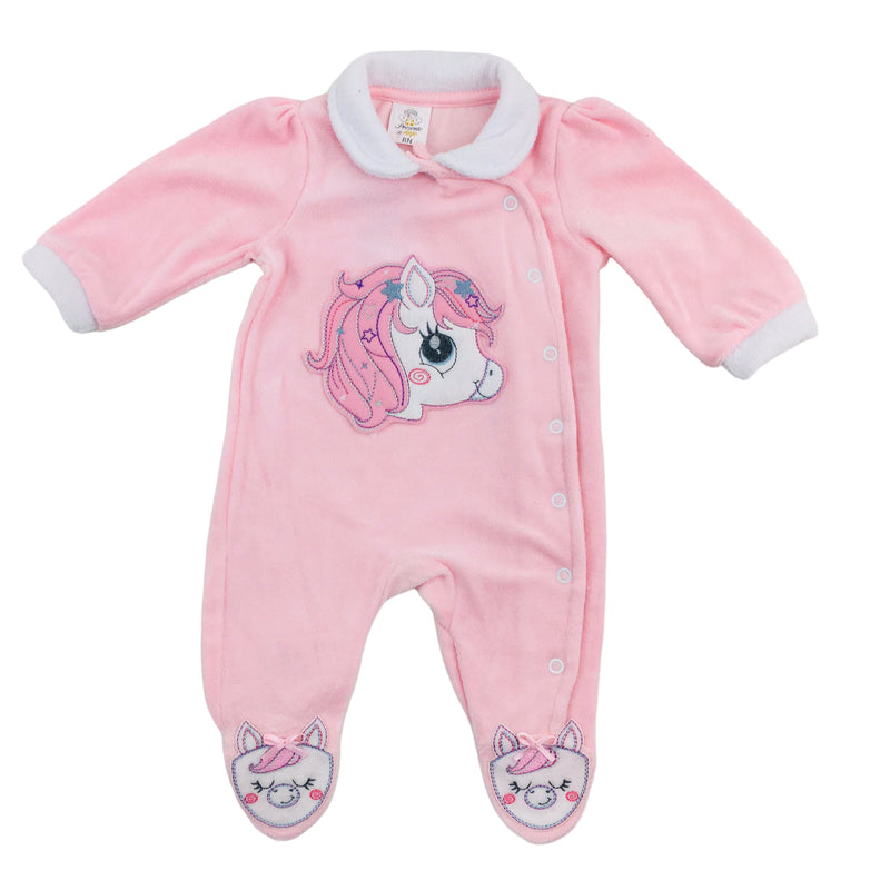 Macação Manga Longa Presente De Anjo Unicornio Plush
