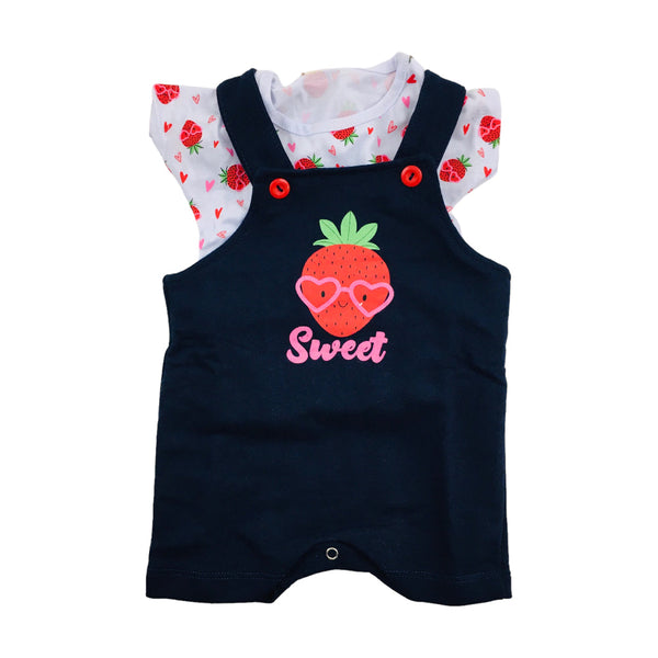 Conjunto Feminino Hrradinhos Macaquinho Morango Sweet E Blusa
