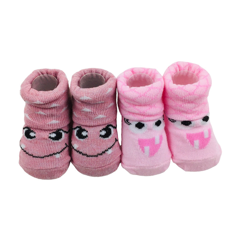 Kit Meias Pimpolho Monstrinhas Feminina Com 2 Pares