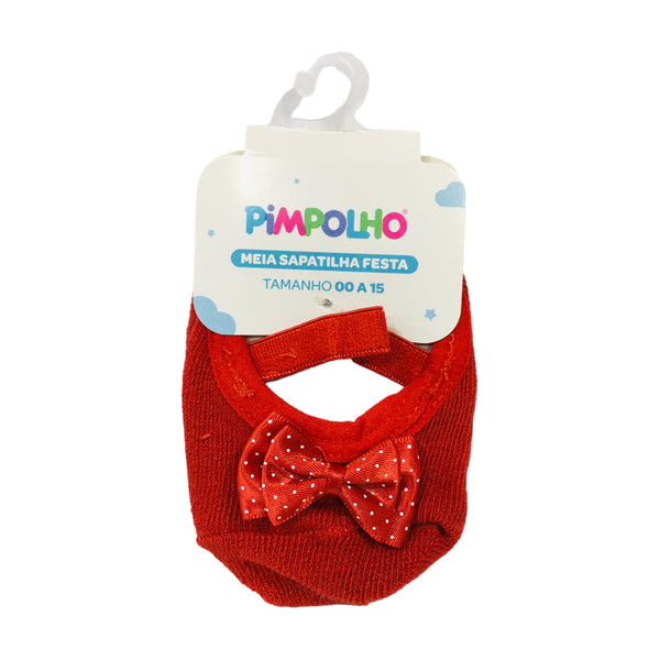 Meia Sapatilha Feminina Pimpolho Festa Poa   00-15