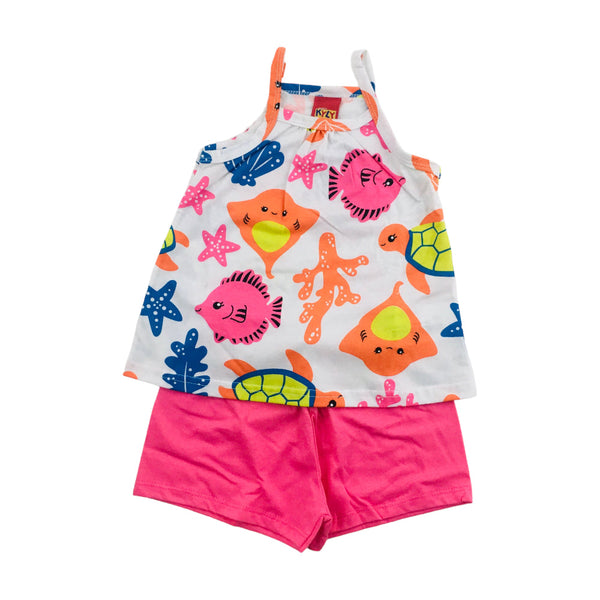Conjunto Feminino Kyly Fundo Do Mar