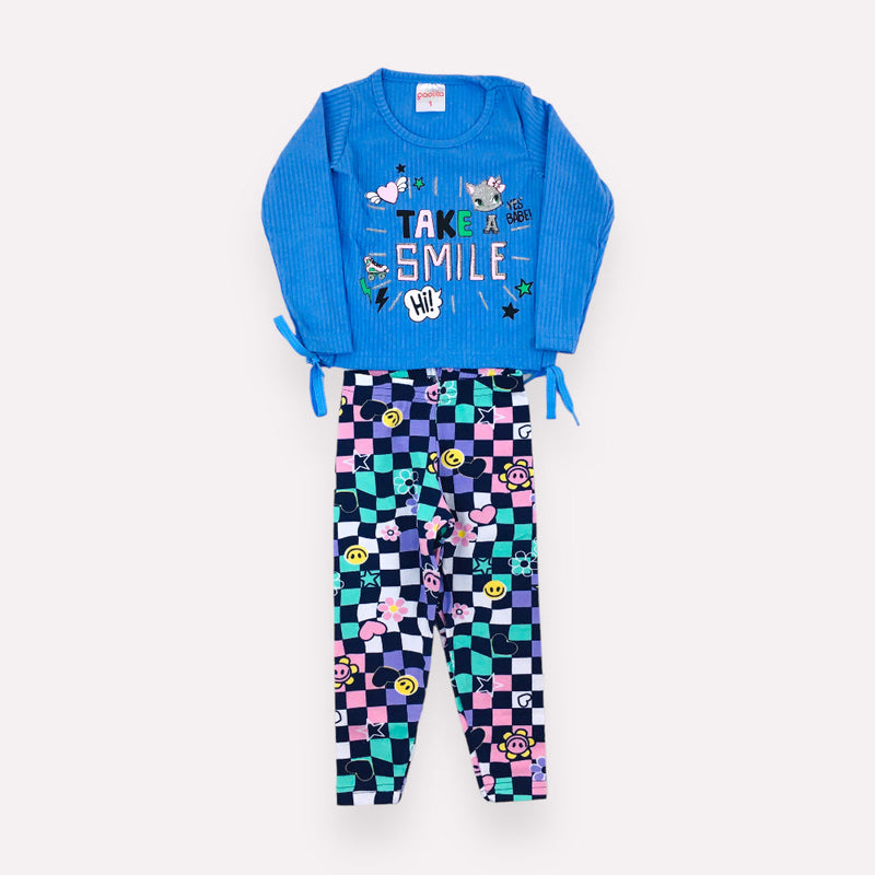 Conjunto Feminino Paolita Blusa Canelada Com Legging Estampado