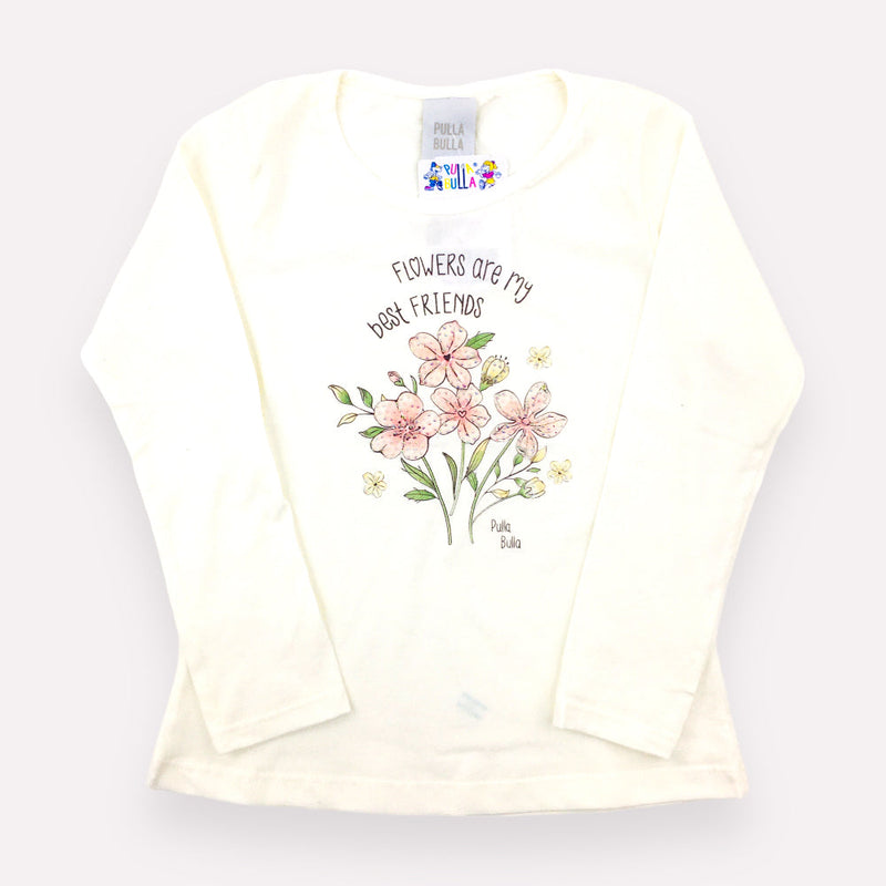 Blusa Feminina  Manga Longa Pulla Bulla Flowres