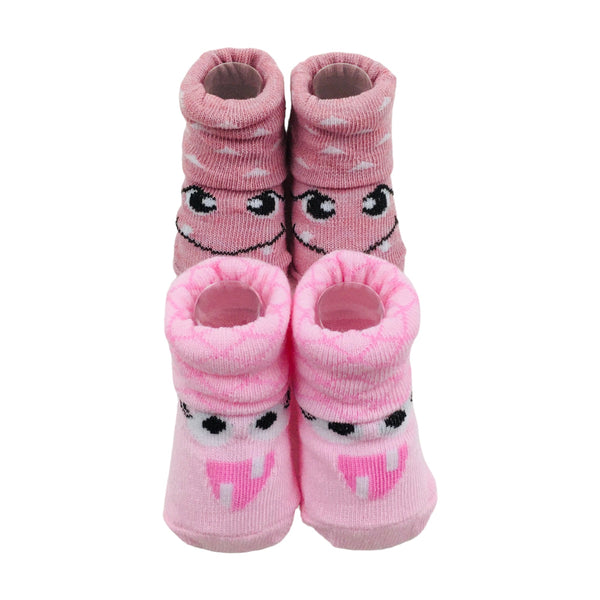 Kit Meias Pimpolho Monstrinhas Feminina Com 2 Pares