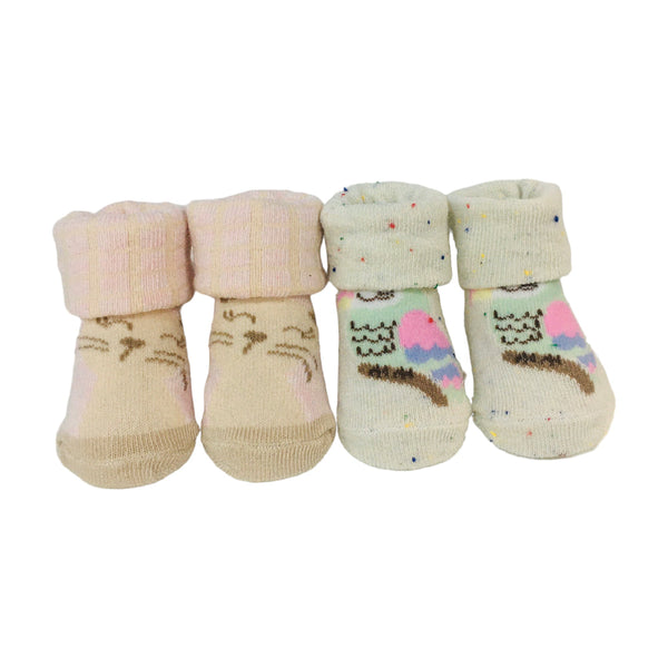 Kit Meia Feminina Pimpolho Arara E Gato Com 2 Pares Rn
