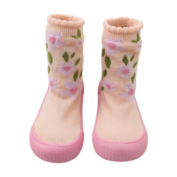 Meia Com Sola Feminina Pimpolho Flores