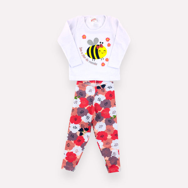 Conjunto Feminino Paolita Blusa Canelada Com Legging Estampado